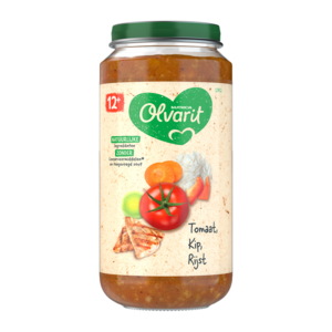 12m12 Olvarit Tomaat Kip Rijst - 250 gram