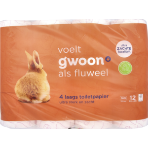 G'woon Toiletpapier 4 Laags - 12 stuks