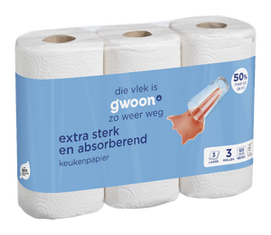 G'woon Keukenpapier 3 Laags - 3 stuks