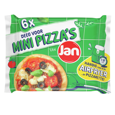 Jan Mini Pizzadeeg - 6 stuks