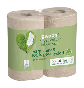 G'woon Toiletpapier Gerecyled - 4 stuks