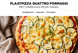 Plaatpizza quattro formaggi